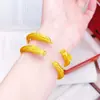 Nuevo brazalete de aleación de cobre con diseño de nicho con motivos de dragón y fénix, estilo abierto, estilo étnico, brazalete del zodiaco para mujer