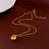 Collar Colgante de Calabaza Bañado en Oro Real de 18 Quilates Nuevo Estilo Chino Lujo Ligero Versátil Cadena para Suéter Personalizado Moda Temperamento Collar