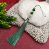 Yixiangfei 10cm borla con borlas y cuentas marcapáginas ropa infantil sombrero colgante manualidades cheongsam adornos para hombros de nube