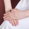 Anillo giratorio con hebilla de loto de seis caracteres, estilo retro, de cera de abejas, pimienta de sangre y plata de ley S925 de un ciervo