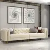Sofá de Crema Estilo Francés Tela de Lujo Ligero Americano Apartamento Pequeño Moderno Simple de Tres Plazas Botones Sofá de Celebridad de Internet