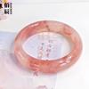 Venta al por mayor natural Xinjiang oro y jade rosa barra redonda ella Taicui flor de durazno elaborada pulsera pulsera de oro y jade
