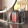 Ins Caja de Almacenamiento de Maquillaje de Escritorio con Compartimentos Organizador de Tocador Caja Estante a Prueba de Polvo Simple de Lujo Ligero