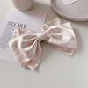 Famoso en Internet Elegante Pinza de Agarre Combinable Accesorios para el Cabello Moño Clip para Cola de Caballo Horquilla Dulce de Princesa Horquilla de Satén Flor Francesa