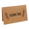 Cartão de Agradecimento Retrô Nostálgico em Papel Kraft Aniversário Floricultura Cartão Pequeno Impressão Ação de Graças Cartão de Felicitações Manuscrito Cartão de Felicitações