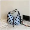 Mochila de Gran Capacidad con Lunares para Mujer 2026 Nueva Bolso de Hombro Simple Casual Bolso Cruzado para el Viaje Diario