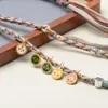 Nuevo Estilo Chino Cuerda de Colgante de los Cinco Dioses de la Riqueza Cordón de Thangka Tibetano Collar Tejido a Mano Accesorios de Collar Estilo Étnico