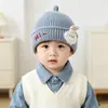HI Sombrero de Animal de Dibujos Animados con Punta Sombrero de Lana para Bebé Sombrero con Protección para las Orejas para Niños y Niñas Sombrero de Tejido Cálido para Otoño e Invierno