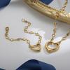 Cassia Nueva Moda Europea y Americana Personalizado Acero de Titanio Amor Clavícula Corazón Conjunto Combinado Joyería para Mujer al Mayoreo