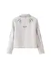 Comercio exterior transfronterizo ropa de mujer, nueva colección de otoño, estilo europeo y americano, chaqueta casual de moda con cuello alto, estampada con patrón, cepillada