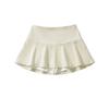Falda Corta Nueva Colección Primavera-Verano para Mujeres Petite con Forro Antiexposición, Cintura Alta, Efecto de Caída, Falda de Línea A que Alarga las Piernas, Moderna