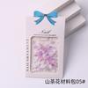 Arte de Unha Camélia Azul Nebuloso Estilo Japonês Rosa Misturado Unhas Postiças Decorações de Unha Contas de Aço Strass Borboleta 3D Kit de Materiais