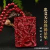 Pingente Guan Gong Areia Dourada Púrpura Cinábrio, o Deus da Riqueza Pingente Guan Yu para Homens, Pingente para o Ano do Boi