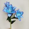 Venta al por mayor de fábrica flor de simulación impresión 3D tacto pintura al óleo lirio sol boda decoración del hogar adornos florales flores falsas