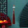 Borla de Nudo de Bambú Estilo Antiguo Boting Borla Pequeña Borla para Abanico Blanco Accesorios para Vestido Hanfu Cheongsam Estilo Antiguo Accesorios de Ropa