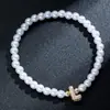 Pulsera Elástica para Mujer Nueva Moda Elegante de Primavera con Perlas de Imitación y Zirconia con Letras