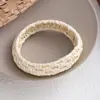Pulsera Ancha de Ratán Estilo Playa Vacacional, Pulsera de Paja Estilo Bohemio, Pulsera Tejida a Mano Estilo Étnico Tribal
