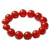 Pulseira para Mulheres com Toque de Luxo, Pulseira de Ágata Vermelha, Calcedônia Transparente como Gelo, Pulseira Super Linda, Produto Popular para Feiras