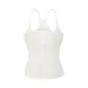 Top Regata Estilo Desejo Puro para Mulheres Verão 2026 Novo Justo Curto com Botões Afinando a Cintura Camisola Emagrecedora