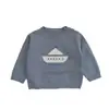 Roupa elegante de outono e inverno para bebês: Suéter de tricô bordado estilo cartoon coreano e calça casual versátil para bebês