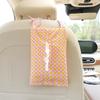 Bonita caja de pañuelos para coche estilo crema, hecha a mano, de tela, para colgar en el coche, creativa, para el hogar, bolsa de pañuelos de doble uso.