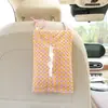 Caja de pañuelos para coche personalizada por el fabricante, caja de pañuelos colgante de tela DIY para coche, bolsa de pañuelos creativa de doble uso para coche y hogar