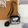 Bolsa Cruzada Estilo Mori para Estudiantes de Alto Valor, Pequeño Apetito, Transparente, con Cierre de Corbata, Bolso para Dolor, Color Caramelo Fresco