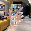 Capa Transparente Popular Olhos Azuis Temu para Celular Galaxys23Fe Capa Protetora Criativa S24Ultra Capa Macia