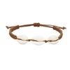 Europa y Estados Unidos Nuevo brazalete tejido de concha estilo hawaiano cuerda de mano de playa brazalete de hilo de cera impermeable