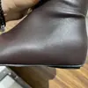 Botas altas de moda para mujer, punta redonda, cuero suave elástico, que aumentan la altura, sin cordones, ajustadas a la pierna, adelgazantes, sencillas, botas largas a la moda