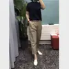 Fuerte 163 Gran Belleza Yiyuan 2022 Verano Nuevo Traje de Moda de Una Sola Fila Mangas Cortas Pantalones Casuales Adelgazantes para Mujer