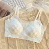 Outono/Inverno Clássico Pastoral Pequena Estampa Floral Costas Bonitas 9-16 Anos Confortável Sem Costura Alças Ajustáveis Respirável Bojos Fixos Bandeau