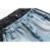 PLANETMUSIC Calça Scimitar Lavada Rasgada Retrô Calça Harem Retrô Jeans de Perna Larga Masculino DG25259