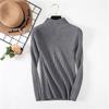 Suéter de Cuello Alto Jersey de Manga Larga Moderno para Mujer Otoño e Invierno Suéter Delgado de Cuello Medio Ajustado Camiseta Básica Combinable Suéter de Color Sólido