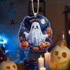 Bolsa de Acrílico com Pingente de Chaveiro Caveira de Cowboy Ocidental Transfronteiriça Etiqueta para Retrovisor de Carro Halloween