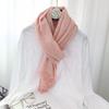 Lenço de Algodão e Linho Estilo Japonês para Mulheres, Fino Vintage Artístico com Franjas para Primavera e Outono 2025, Lenço Longo de Linho Listrado