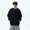 Wukong tiene stock suéter con capucha de punto con estampado completo de estrella retro americano marca moderna unisex sudadera con capucha con cremallera holgada para pareja