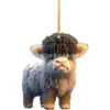 Colgante de Coche de Vaca de Dibujos Animados Lindo para Nuevo Producto Transfronterizo Decoración de Árbol para el Hogar Decoración de Árbol de Navidad Decoración del Hogar