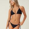 2026 Nuevo Bikini de Triángulo Multicolor de Verano Europeo y Americano Sexy Transversal con Cierre al Cuello para Mujer Traje de Baño para Aguas Termales