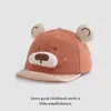 2025 Sombreros Coloridos para Niños al por Mayor Lindos Osos Rosa Sombreros de Sol para Niñas Moda Estilo Coreano Sombreros Suaves de Ala para Bebé