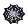 Serie de iconos bordados en computadora blanco y negro Escorpión alas de murciélago calavera parches de tela bordados insignias para ropa al por mayor