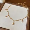 Colar Camadas com Pingente de Gota d'Água em Zircônia de Metal, Corrente de Clavícula de Nicho de Luxo Leve, Acessórios de Joias Estilo Minimalista da Moda Atacado