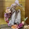 Caja de Zapatos de Boda, Adornos de Preparación de Boda de Aspecto Elevado, Decoración Floral de Boda, Caja de Zapatos de Boda Luna, Caja de Hierro