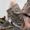 Shorts de trabalho funcionais plus size para homens, shorts casuais finos de verão no joelho, calças esportivas trendy de comprimento médio, shorts de praia