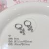 Aretes de Aro con Puños para Oreja de Cobre Ecológico con Incrustaciones de Diamantes, Estrella de Cuatro Puntas, Cruz, Luna para Mujer, Aretes de Diseño Nicho, Joyería