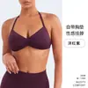 Camisole Esportiva Lisa Transfronteiriça Europeia e Americana Costas Bonitas Suporte Alto Sustentação Respirável Sutiã Nadador Roupa Fitness Roupa de Yoga Feminina