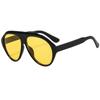 2022 nueva moda europea y americana gafas de sol personalizadas de sapo gafas de sol a prueba de rayos UV gafas de sol de pasarela de revista