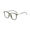 Montura de gafas ultraligera TR90 para mujer que se puede combinar con grado de miopía, montura grande para cara redonda, estilo coreano, marrón frío, montura de gafas anti-luz azul