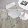 Cadeira acrílica transparente, cadeira para fotos da moda de loja de roupas de celebridade da internet, cadeira de jantar simples para uso doméstico estilo ins, banqueta, estilo europeu