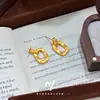 Pendientes Metálicos Geométricos Vintage Modernos y Sencillos con Pedrería para Mujer, Regalo Perfecto para una Mejor Amiga